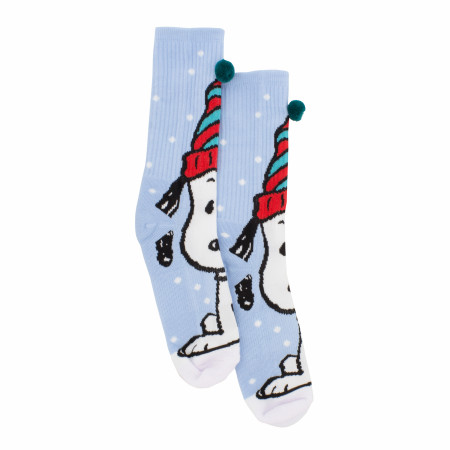 Peanuts Christmas Elf Snoopy Athletic Crew Socks